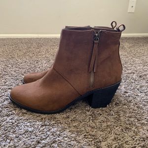Brown suede Forever 21 booties size 11